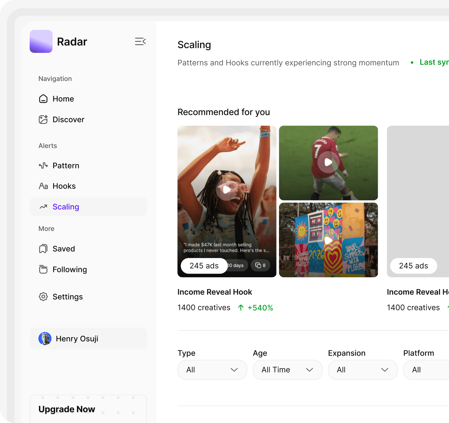 Scaling view in Campaign Radar